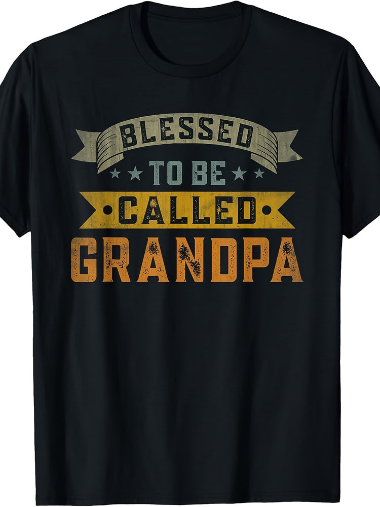 Blessed to Be Called Grandpa Shirt Grandpa Retro Graphic T-Shirt